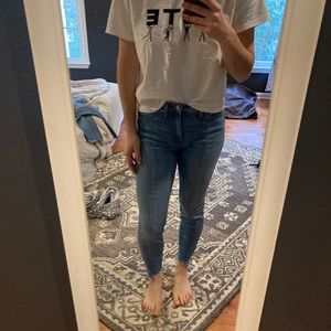 Madewell skinny high rise with seam